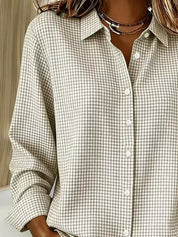 Women's plaid shirt, long sleeve