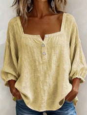 Women's blouse, square neck