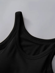 Soft Viscose Tank Top – Dark Blue Round Neck – Chaotic Fashion