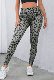 High Waisted Printed Leggings – Sky Blue Colorway – Chaotic Fashion