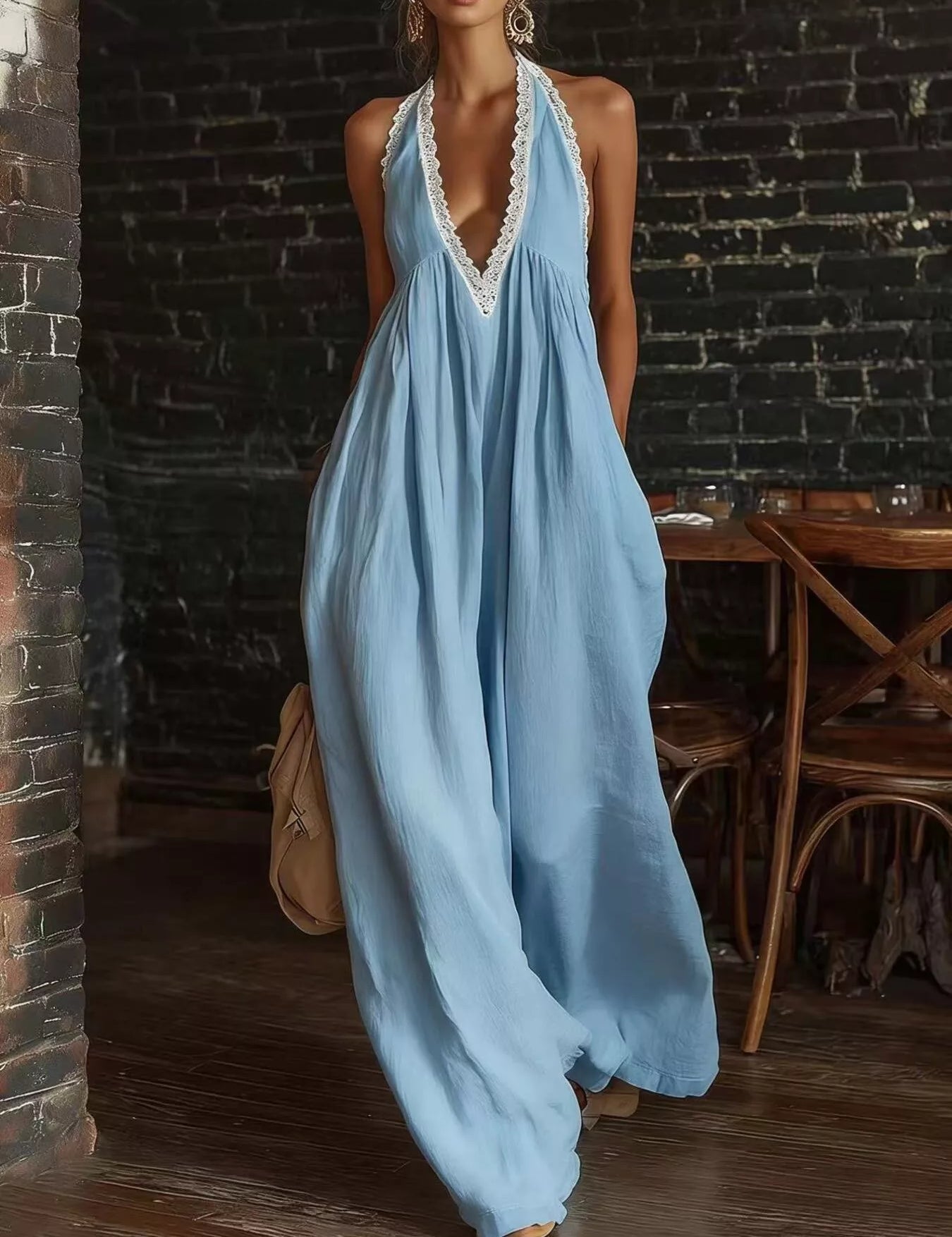 Women's jumpsuit, halter neck