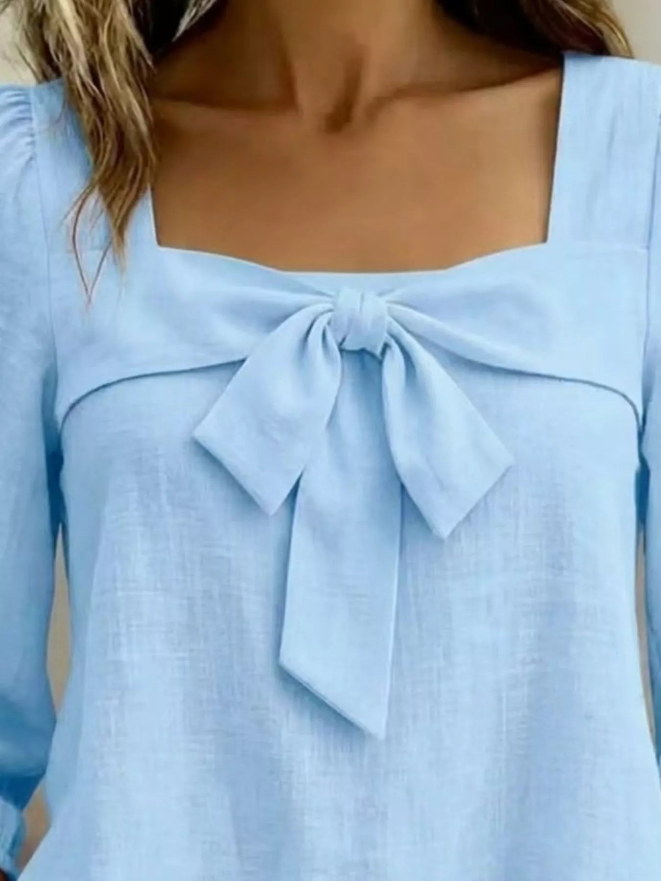 Women's blouse, square neck