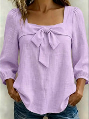 Women's blouse, square neck