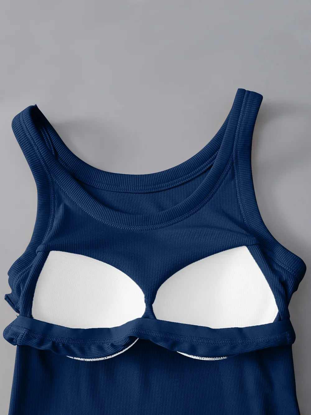 Round Neck Tank for Women – Black Stretch Fabric – Chaotic Fashion