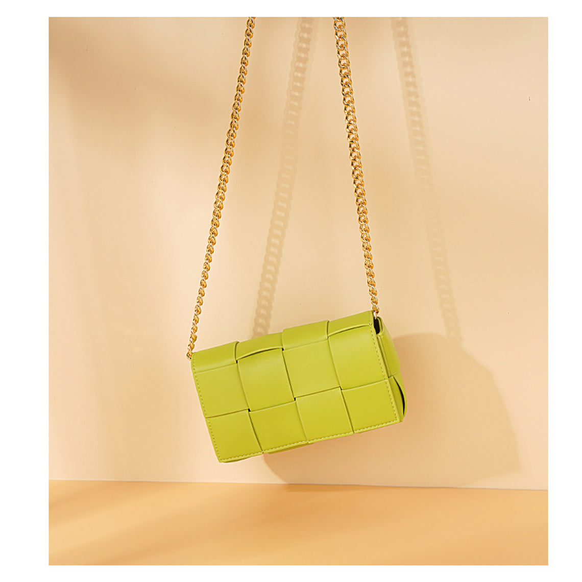 Leather Intrecciato Woven Candy Crossbody Bag