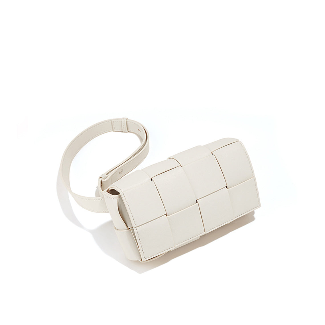 Leather Intrecciato Woven Candy Crossbody Bag