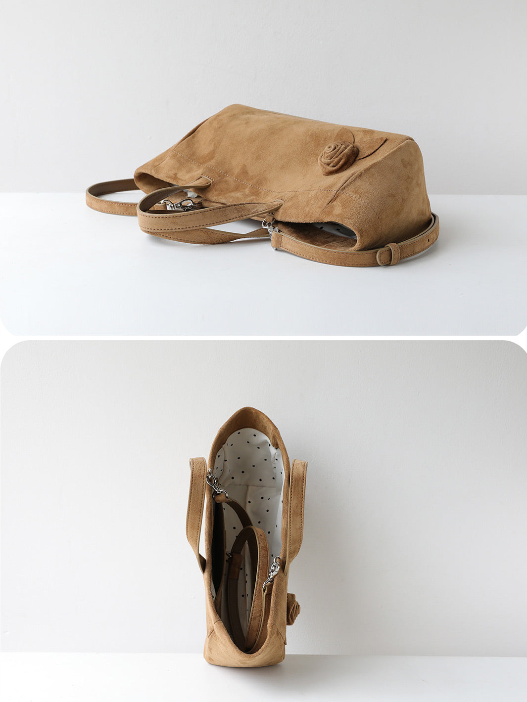 Suede Rose Bag