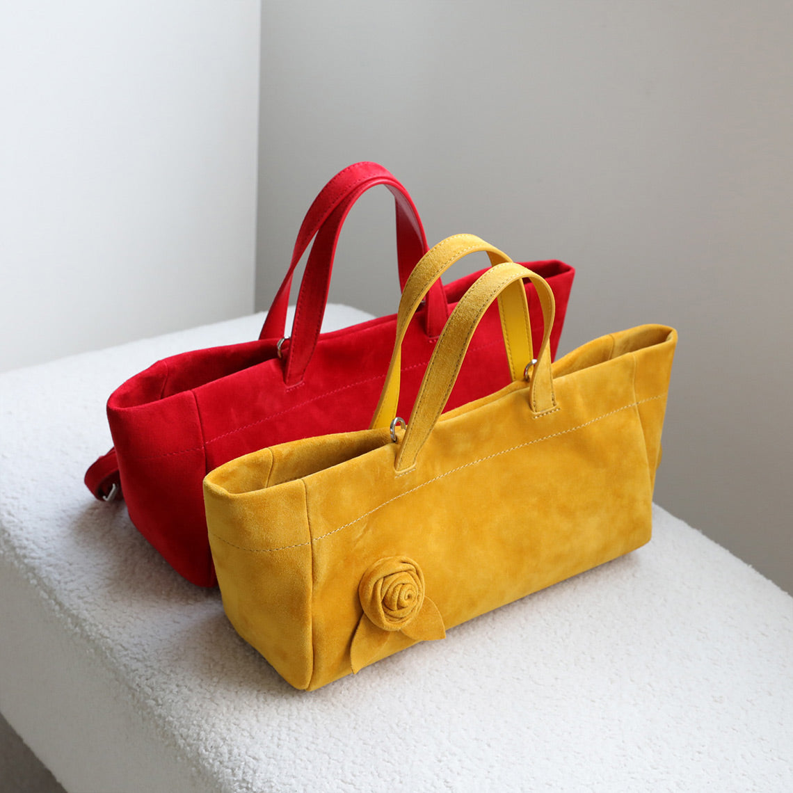 Suede Rose Bag