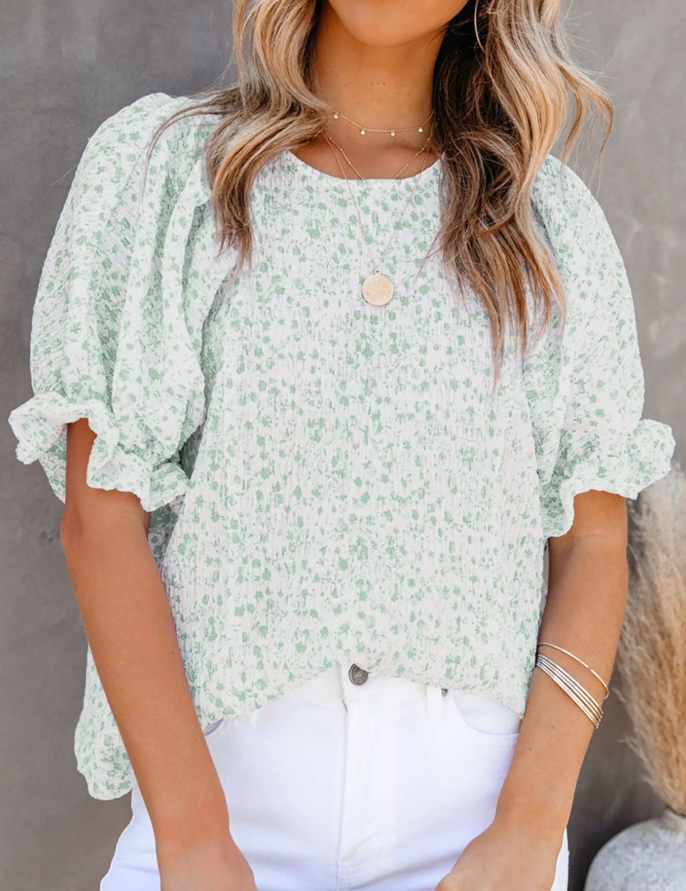 Floral Blouse – Warm-Weather Ruffle Sleeve Style – Chaotic Fashion