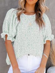 Floral Blouse – Warm-Weather Ruffle Sleeve Style – Chaotic Fashion