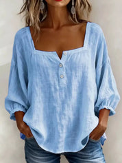 Women's blouse, square neck