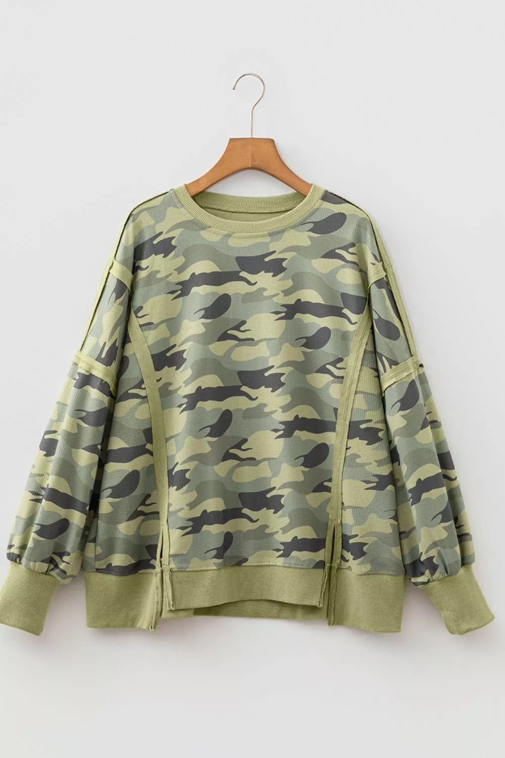 Women's camouflage top, long sleeve