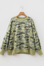 Women's camouflage top, long sleeve