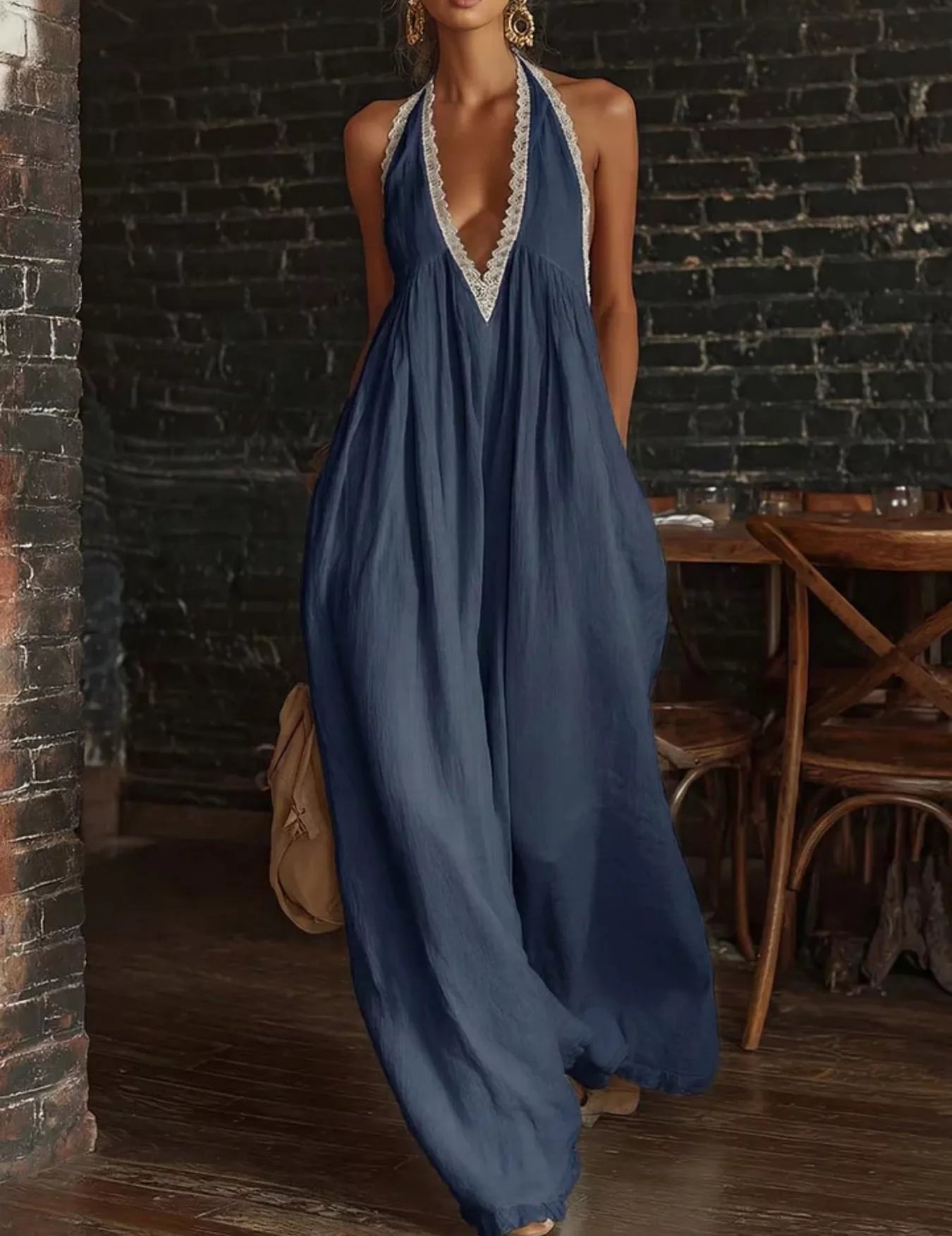 Women's jumpsuit, halter neck