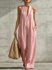 Women's jumpsuit, halter neck