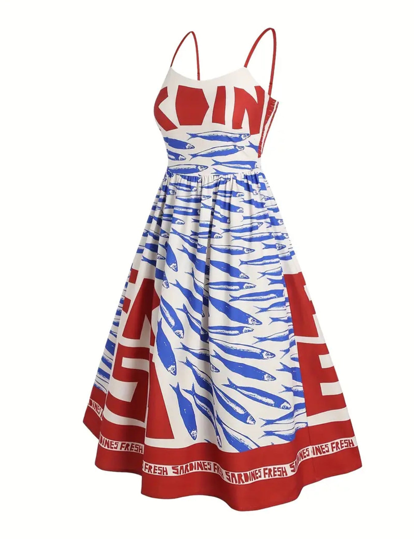 Spaghetti Strap Midi Dress – Smocked Bodice in Rust – Chaotic Fashion