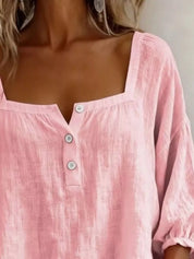 Women's blouse, square neck