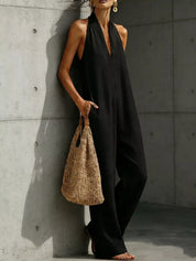 Women's jumpsuit, halter neck