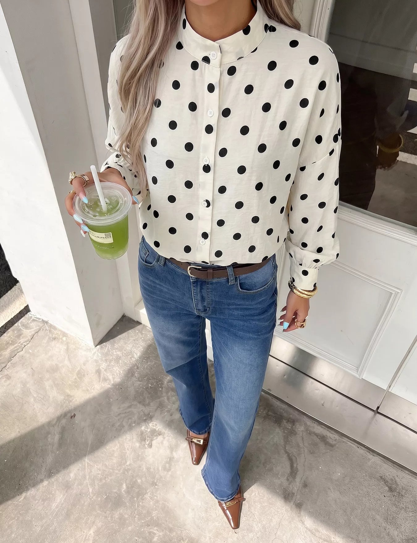 Women's polka dot shirt