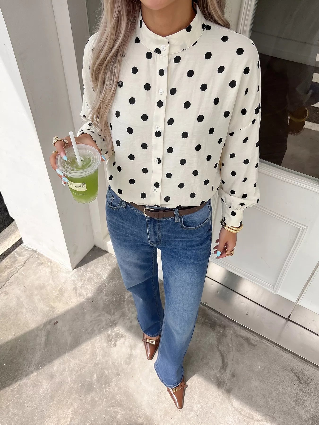 Women's polka dot shirt