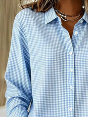 Women's plaid shirt, long sleeve