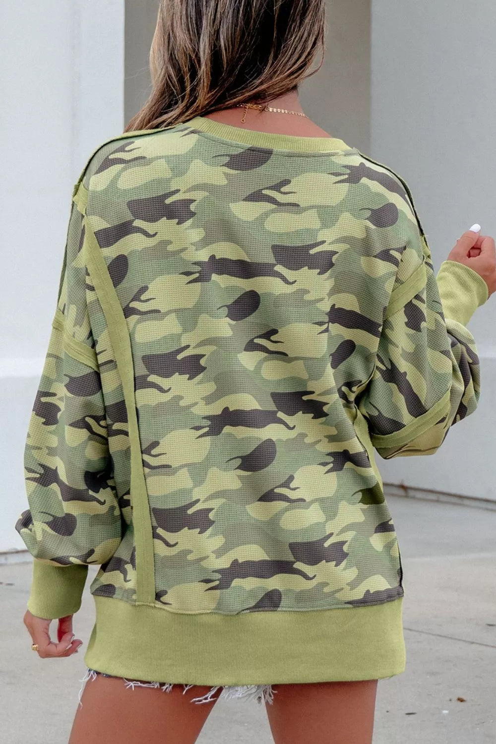 Women's camouflage top, long sleeve