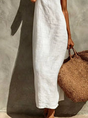 Sleeveless Maxi Dress – Relaxed Fit in Taupe – Chaotic Fashion