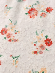 Women’s Floral Backless Bodysuit | Deep V-Neck Lace | One-Piece for Spring & Summer