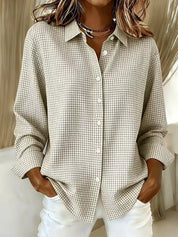Women's plaid shirt, long sleeve