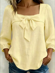 Women's blouse, square neck