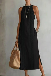 Casual Maxi Dress for Women – Light Blue Soft Drape – Chaotic Fashion