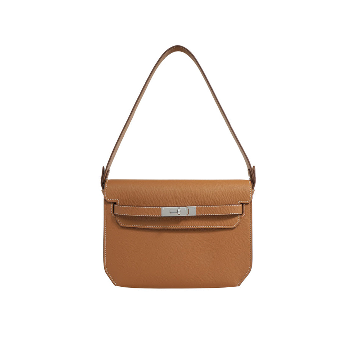 Leather Inspired Kelly Depeches Pouch Bag