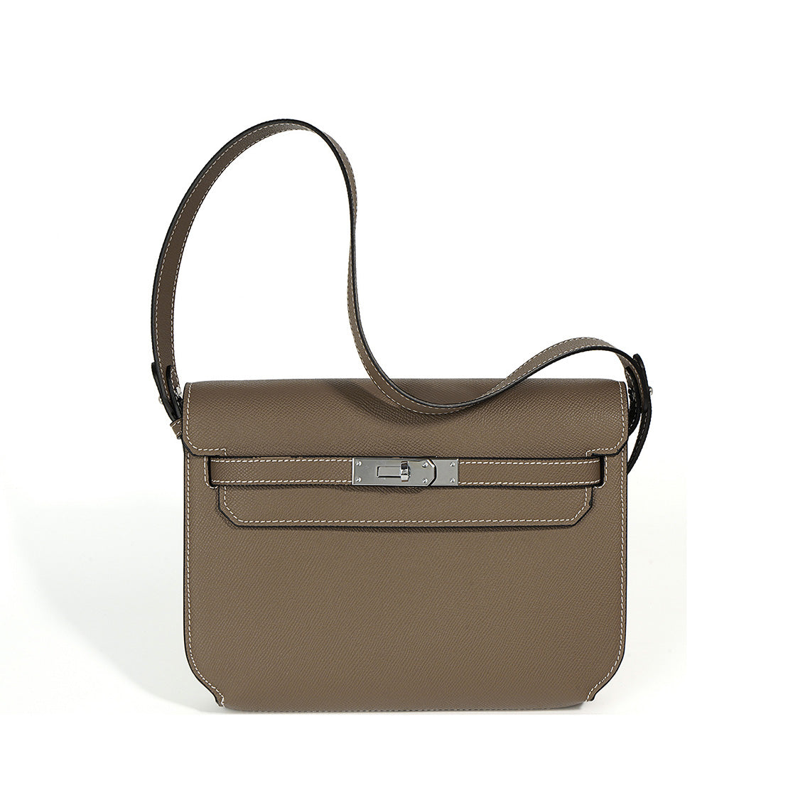 Leather Inspired Kelly Depeches Pouch Bag