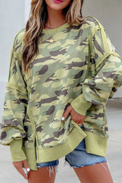 Women's camouflage top, long sleeve