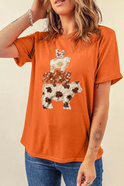 Round Neck Animal Design Tee – Standout Print – Chaotic Fashion