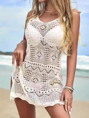 Women’s Cutout Bikini Top | Semi-Sheer Lace-Like Scoop Neck Swim Top for Beach & Poolwear Chaotic Fashion