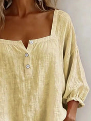 Women's blouse, square neck