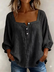 Women's blouse, square neck
