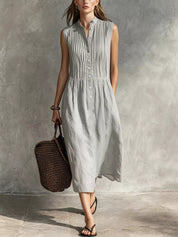 Women's midi dress, sleeveless