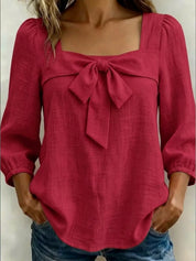 Women's blouse, square neck