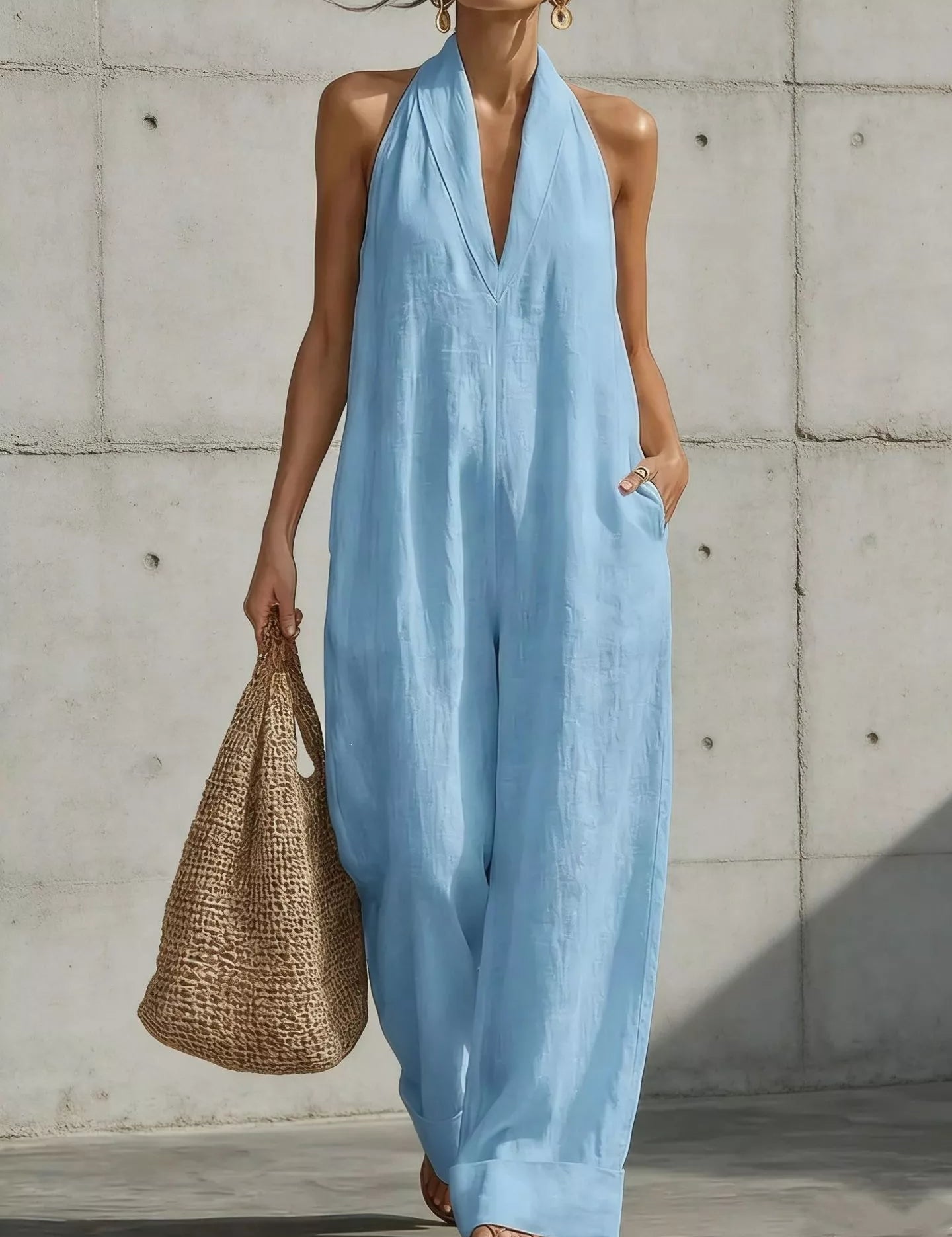 Women's jumpsuit, halter neck
