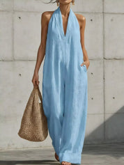 Women's jumpsuit, halter neck