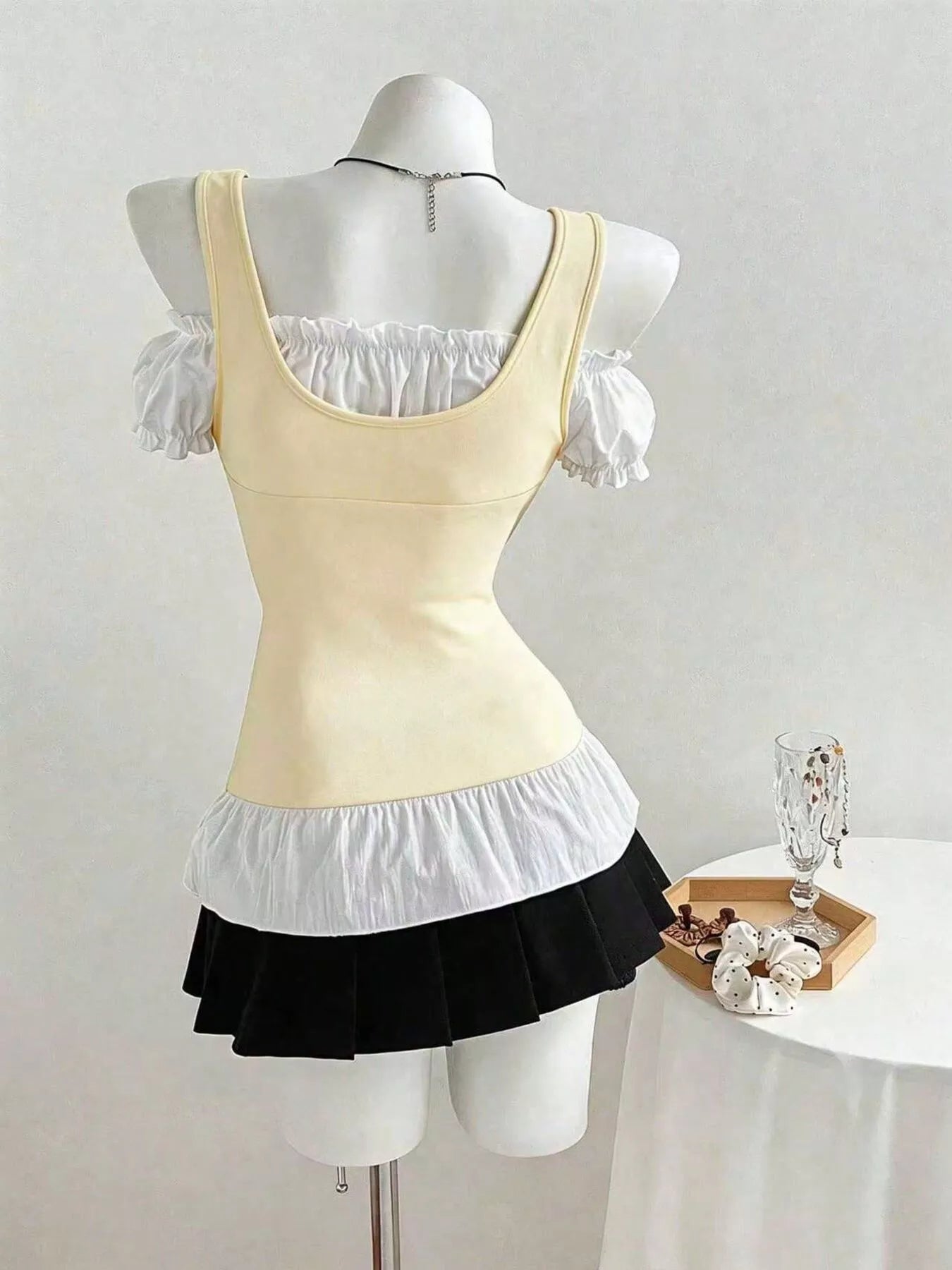 Cutout Shoulder Top for Women – Feminine Frill – Chaotic Fashion