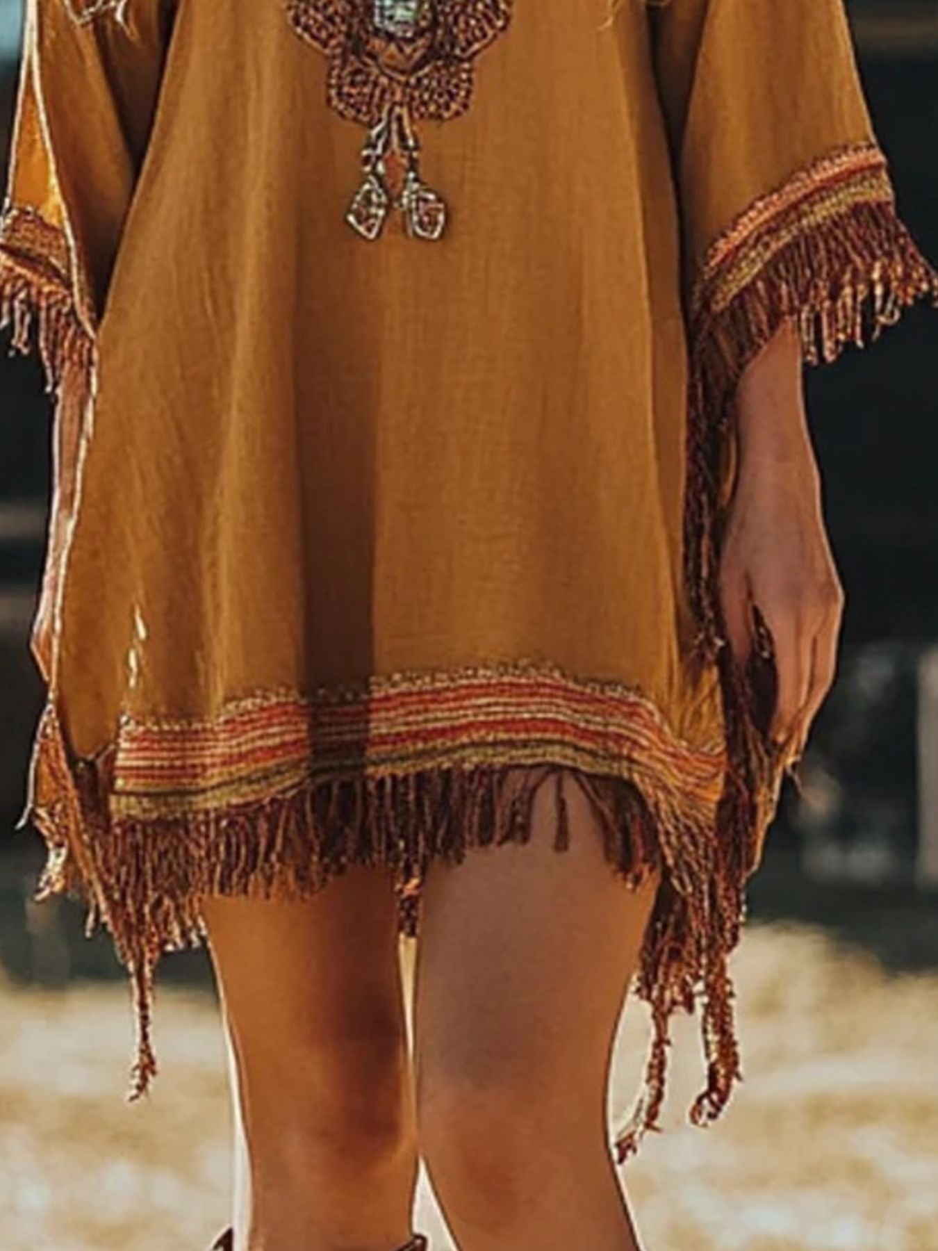 Women's mini dress, 3/4 sleeve