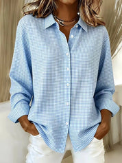 Women's plaid shirt, long sleeve