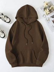 Graphic Faith Hoodie – Dark Brown Pullover Design – Chaotic Fashion