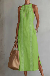 Casual Maxi Dress – Functional Pockets in Black – Chaotic Fashion
