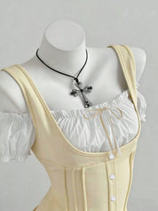 Frill Trim Top – Skimming Ruched Sides – Chaotic Fashion