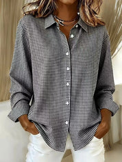 Women's plaid shirt, long sleeve