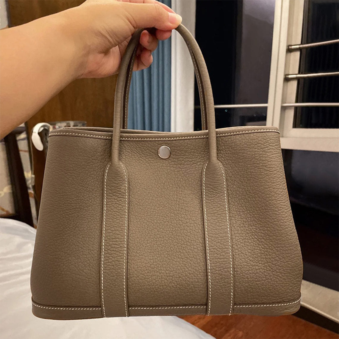 Top Grain Leather Inspired Garden Handbag